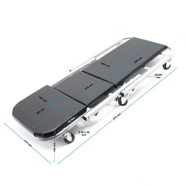 ✅ Robusta Camilla mecánico taburete taller 2- en-1