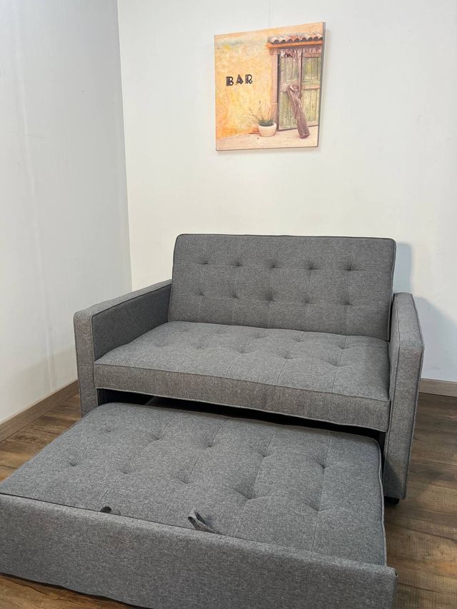 SOFA CAMA JAPON GRIS OSCURO #NUEVO