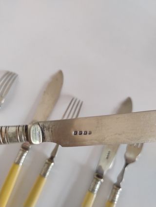 Set 3 coltelli e forchette pesce vintage