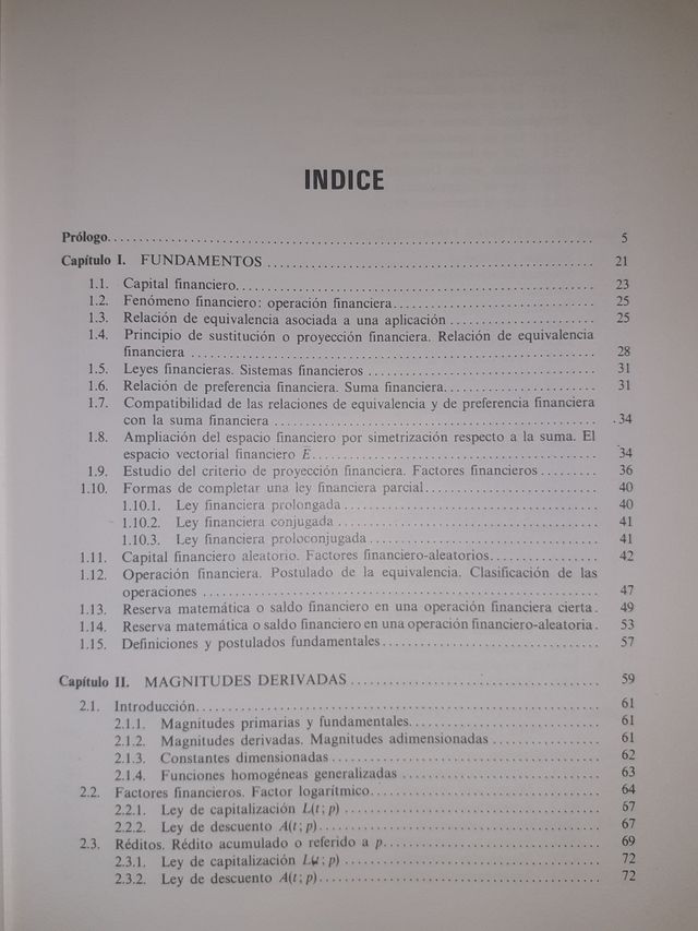 Matemática de operaciones financieras