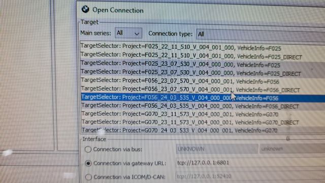 Instalo ESYS BMW F y G chasis 2024, NCS/inpa, Ista