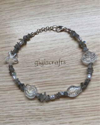 Duo pulsera y tobillera artesanal de labradorita