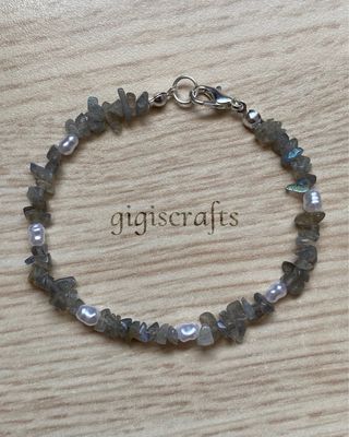 Duo pulsera y tobillera artesanal de labradorita