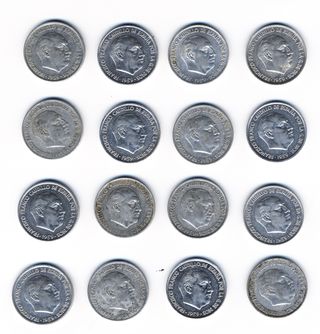 16 Monedas 10 céntimos Franco 1959. Todas 1€