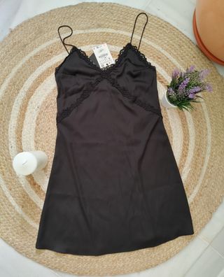 Vestido lencero zara s