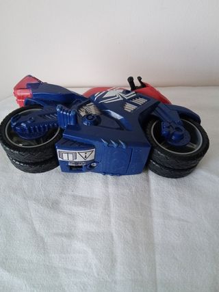 Lote de moto y figura de PVC Spiderman 