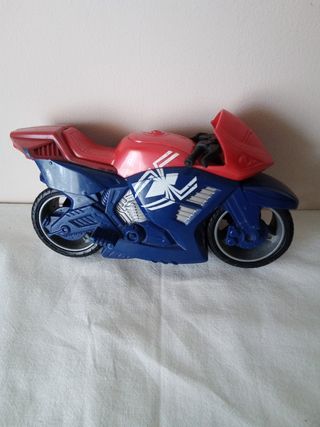 Lote de moto y figura de PVC Spiderman 