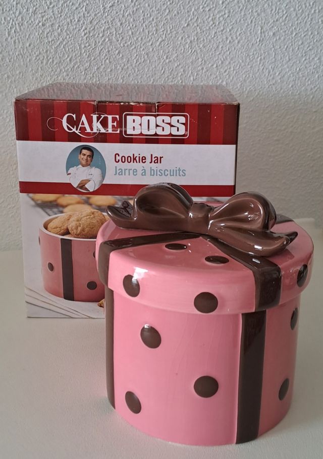 Divertido tarro de galletas "Cake Boss" decoración