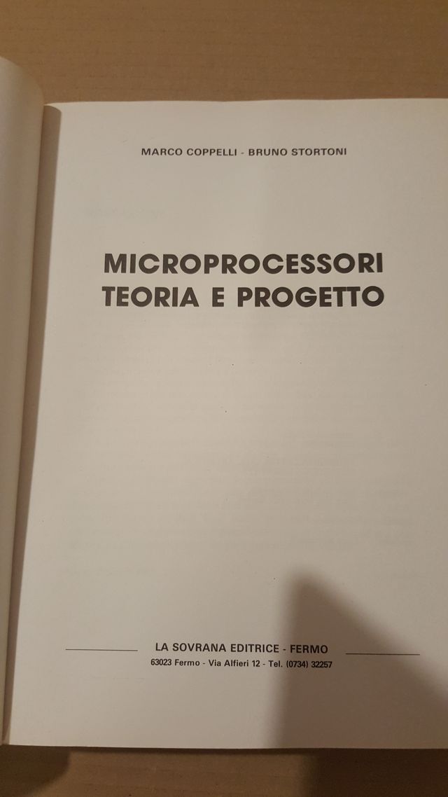 MICROPROCESSORI - TEORIA E PROGETTO.