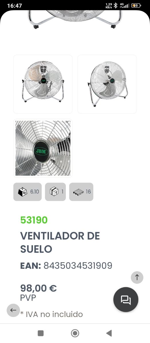 VENTILADOR DE AGUA