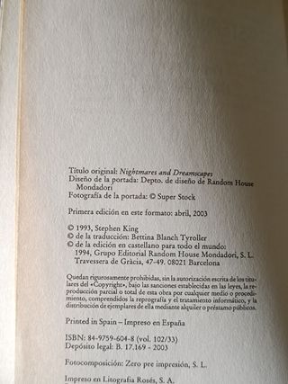 Pesadillas y alucinaciones 1 de Stephen King 