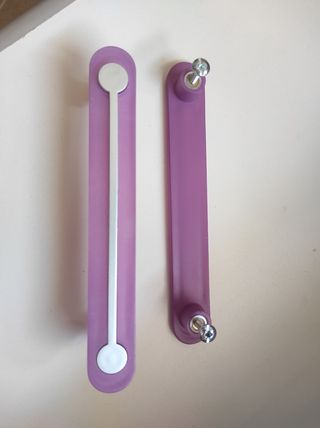 19 Tiradores lila y plata