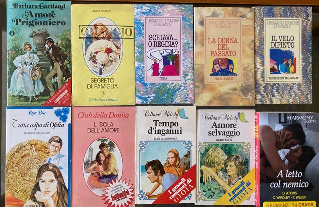 Lotto di 10 romanzi d'amore e narrativa rosa