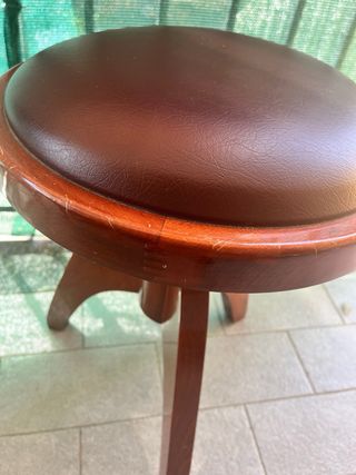 Sgabello pianista legno massello