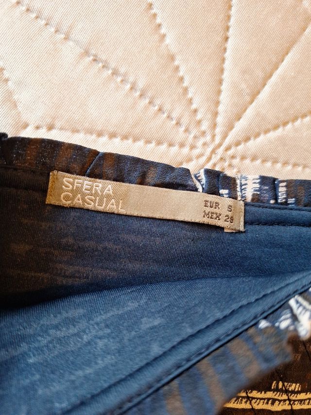 Falda verano chica azul. Sfera. Talla S