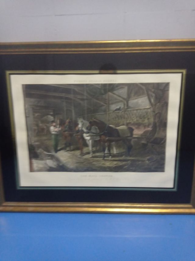 Antigua litografía enmarcada Fores's