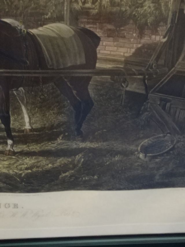 Antigua litografía enmarcada Fores's