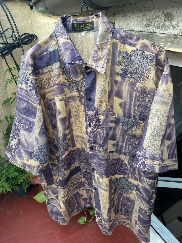 Camisa Hawaiana estampada T-M