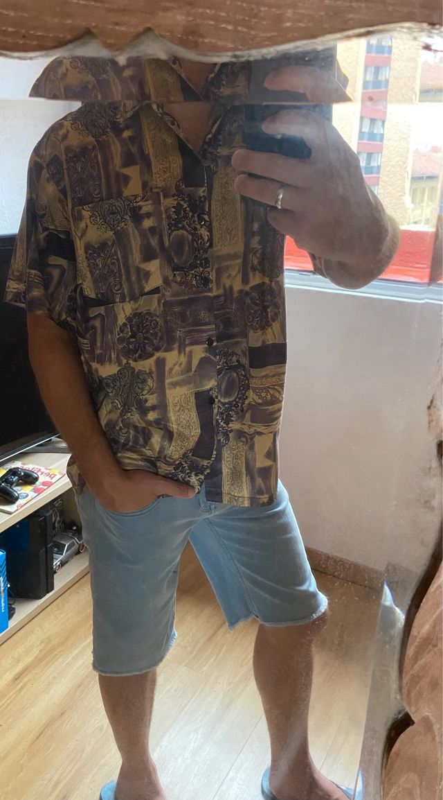 Camisa Hawaiana estampada T-M