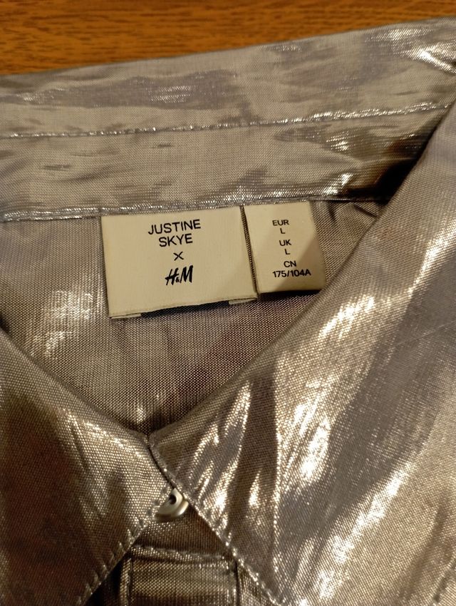 Camicia metallizzata donna 