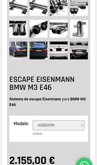 Escapes bmw m3 e46 Eisenmann
