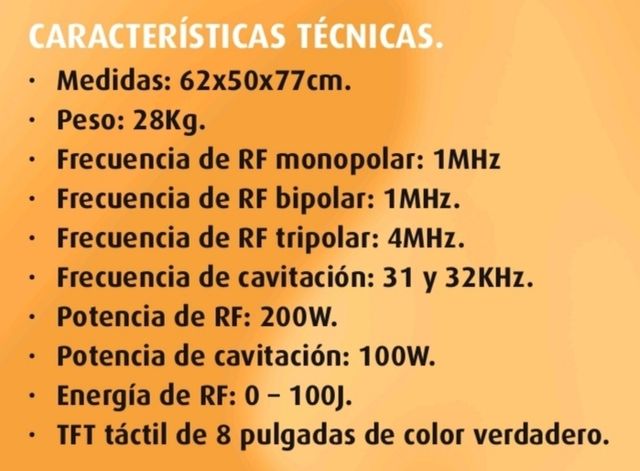 Maquina de Radiofrecuencia y Cavitación