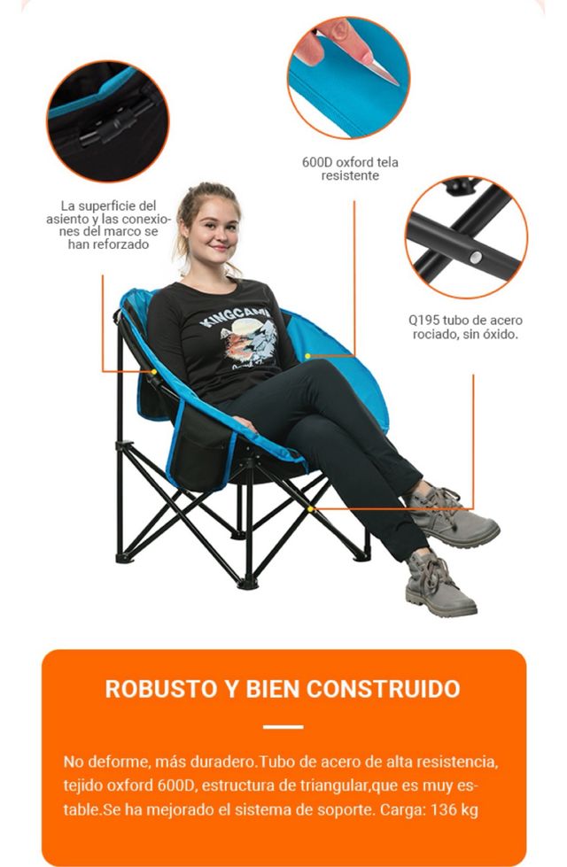 Silla Camping Alta Calidad y Resistencia KingCamp