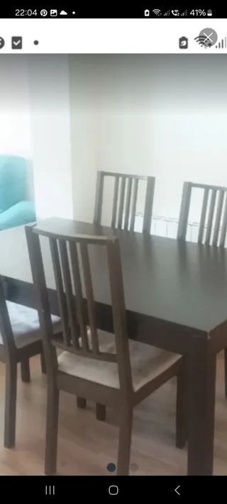 Mesa extensible ikea color negro