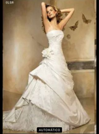 Vestido novia Dupion seda Pronovias  boda