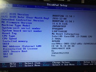 Lenovo E570 placa base i7-7500U