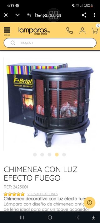 CHIMENEA EFECTO LUZ