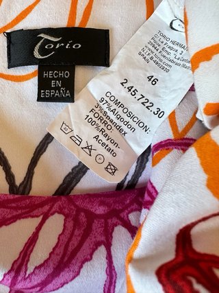 Vestido Torio estampado. Talla 46