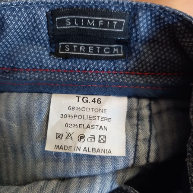 Pantaloni uomo 46 slim fit stretch