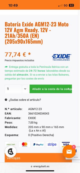 Bateria moto