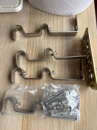 barra doble para cortinas y soportes