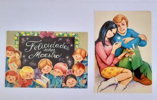 CUATRO POSTALES AÑOS 60