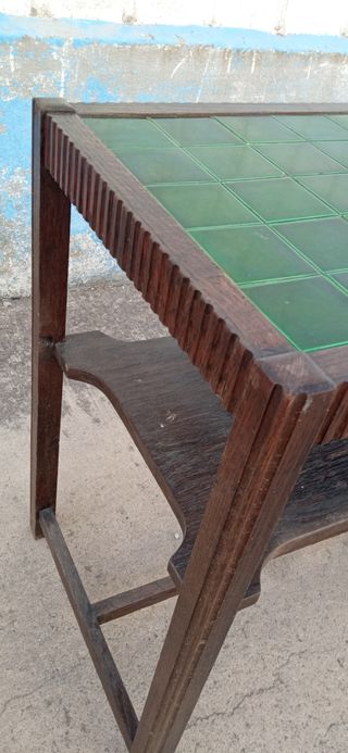Mesa auxiliar azulejos verdes 