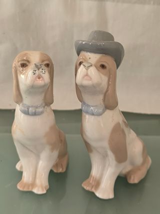 Figuras perros porcelana vintage