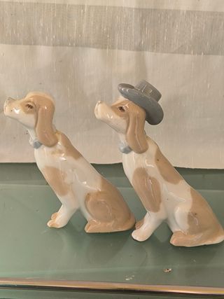 Figuras perros porcelana vintage