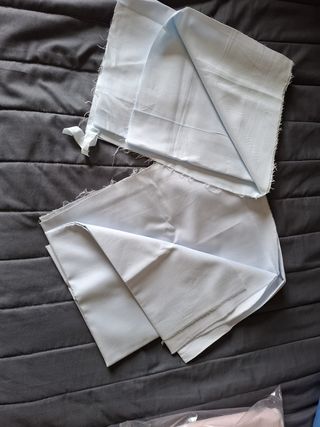 Scampoli di cotone piquet 1000 righe celeste