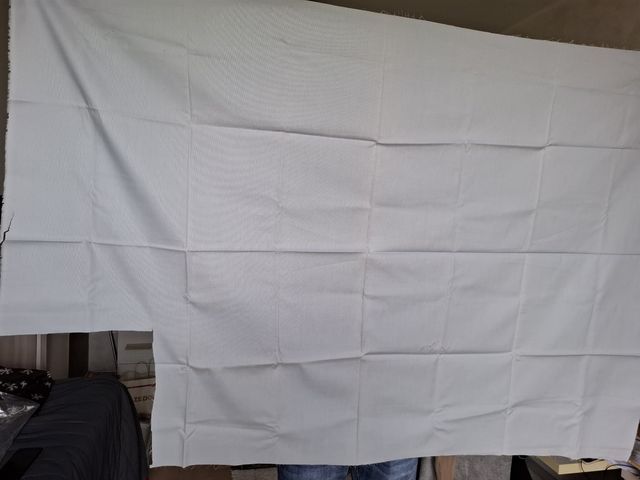 Scampoli di cotone piquet 1000 righe celeste