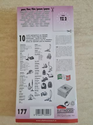 6 sacchetti aspirapolvere TZ2
