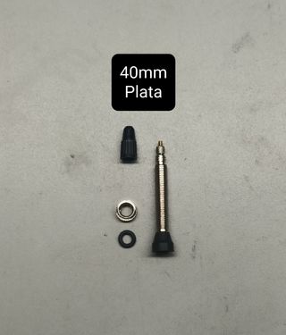 Válvula 40mm Plata Tubeless bici
