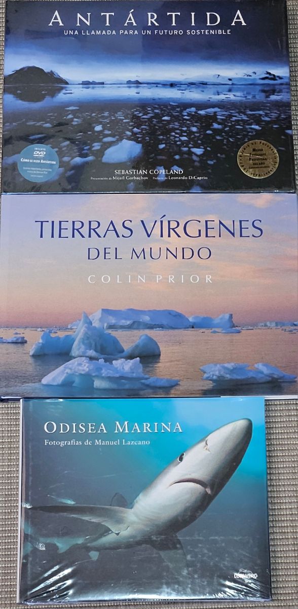 LIBROS ANTARTIDA Y MARES 3 LIBROS  DE NATURALEZA