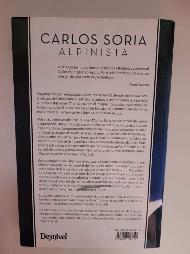 Libro Carlos Soria Alpinista