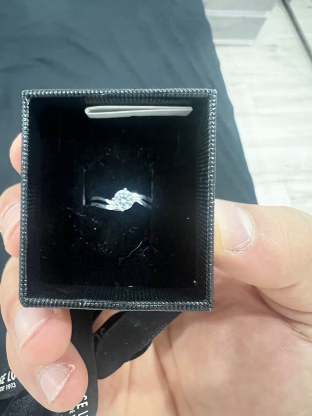 Anillo oro blanco 18k