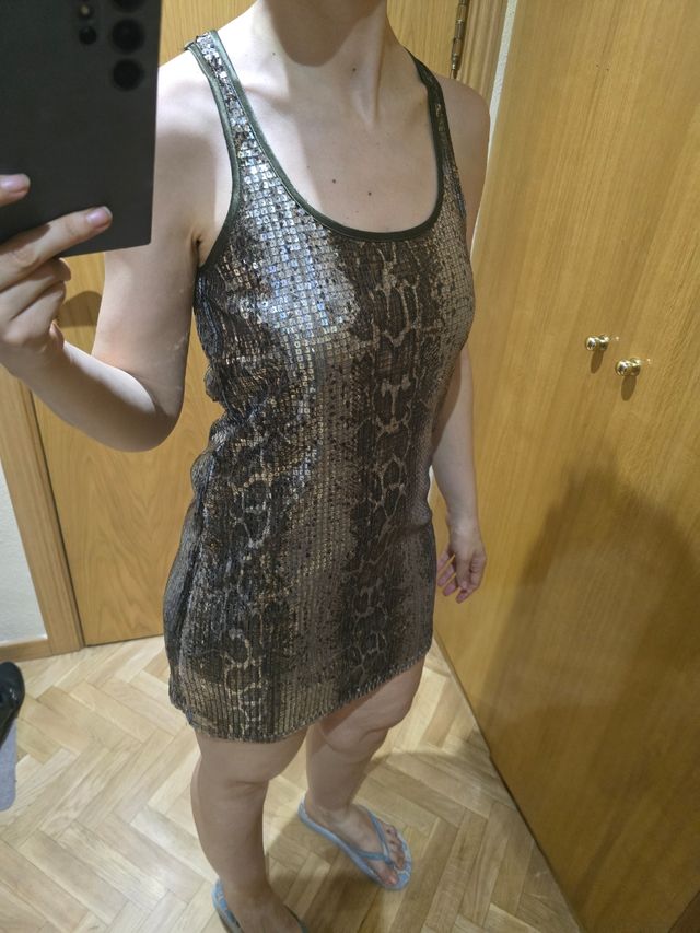 Vestido lentejuelas mujer