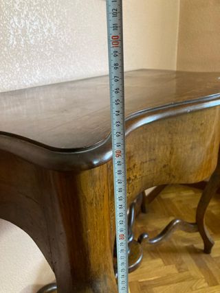 Mesa consola madera noble  nogal