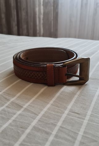 Cintura in cuoio e pelle di coccodrillo 