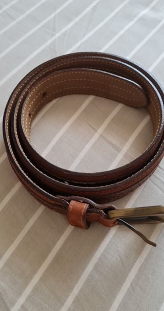 Cintura in cuoio e pelle di coccodrillo 
